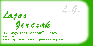 lajos gercsak business card